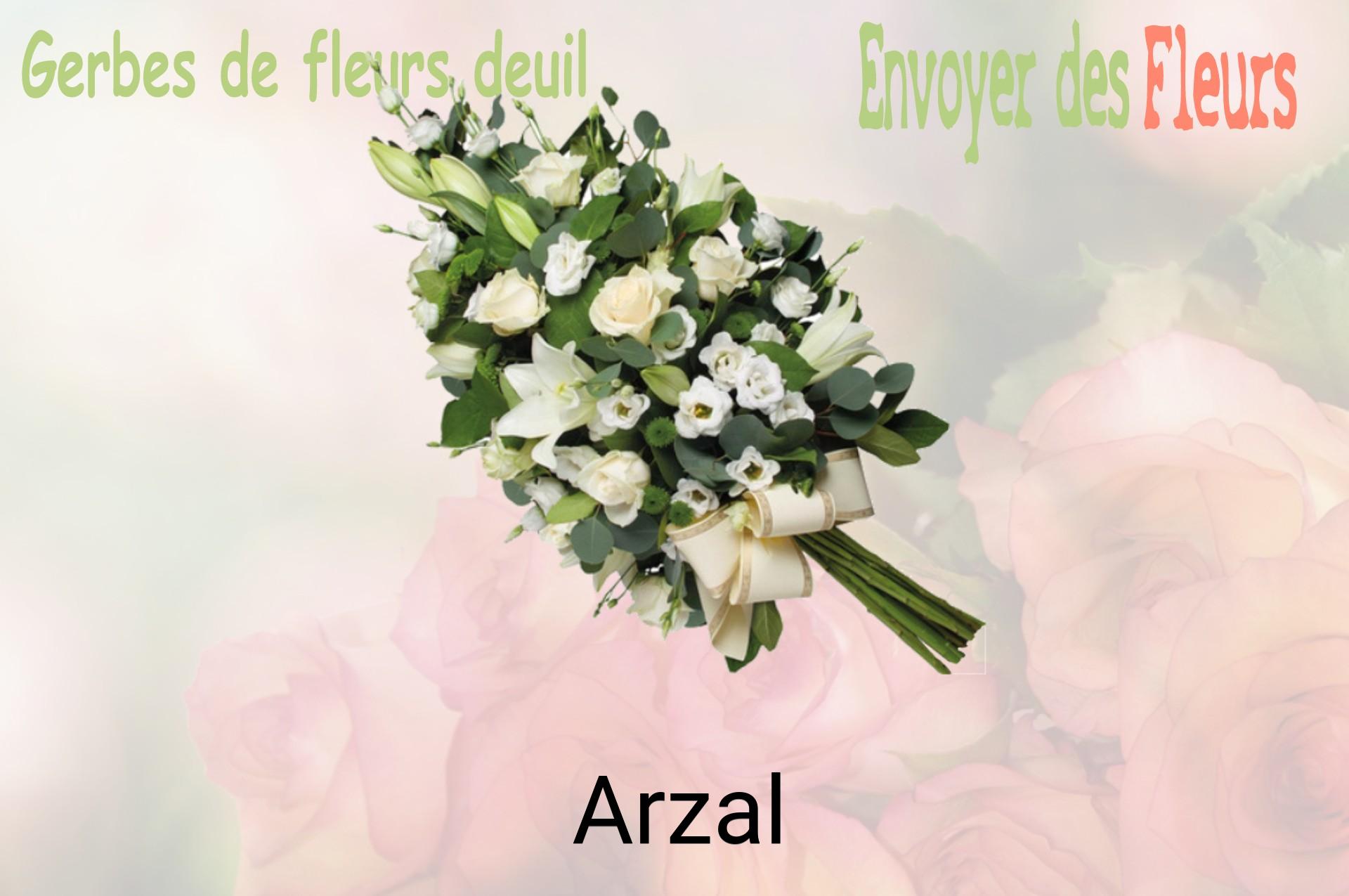 Gerbe de fleurs de deuil livrée à Arzal